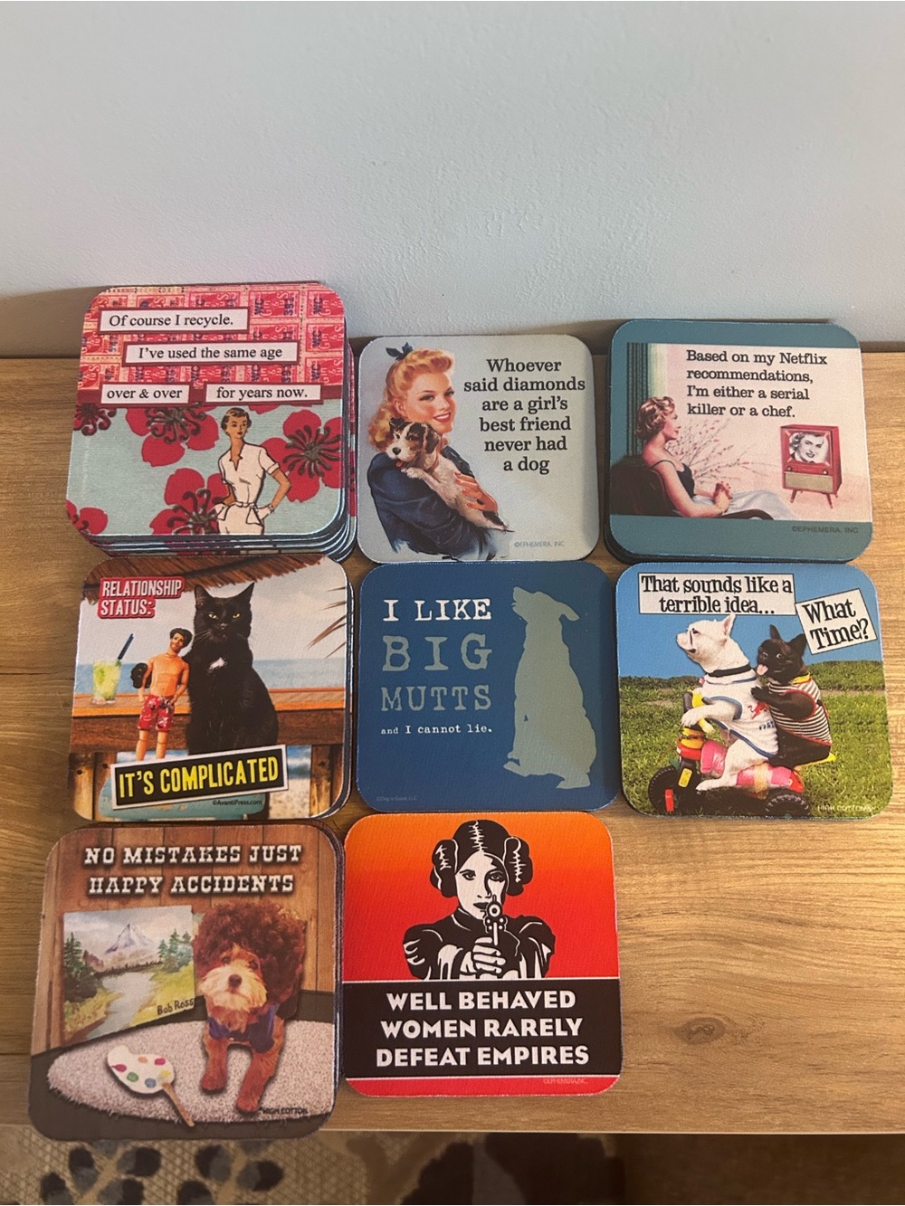 Lot of 25 Decorative Coaster - new tags made in USA